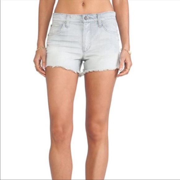 Joe’s Jeans High-Rise Cutoff Distressed Shorts in Nessie - Picture 1 of 9